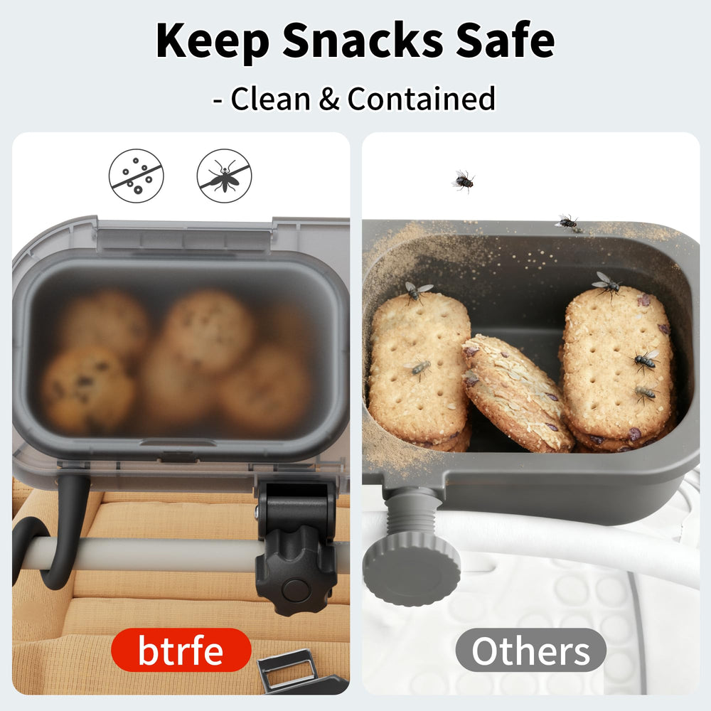 btrfe universal stroller snack tray large snack compartment roomy space for snacks