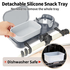 btrfe universal stroller snack tray removable silicone tray easy cleaning