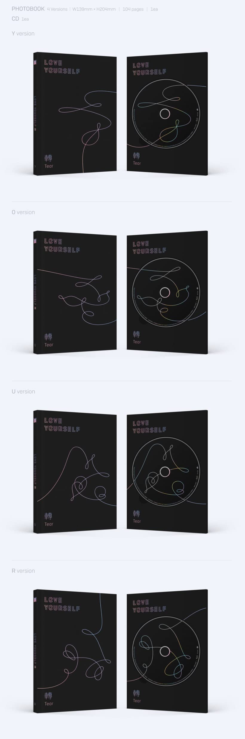 BTS Love Yourself Tear Y Version mini book page spread for immersive reading