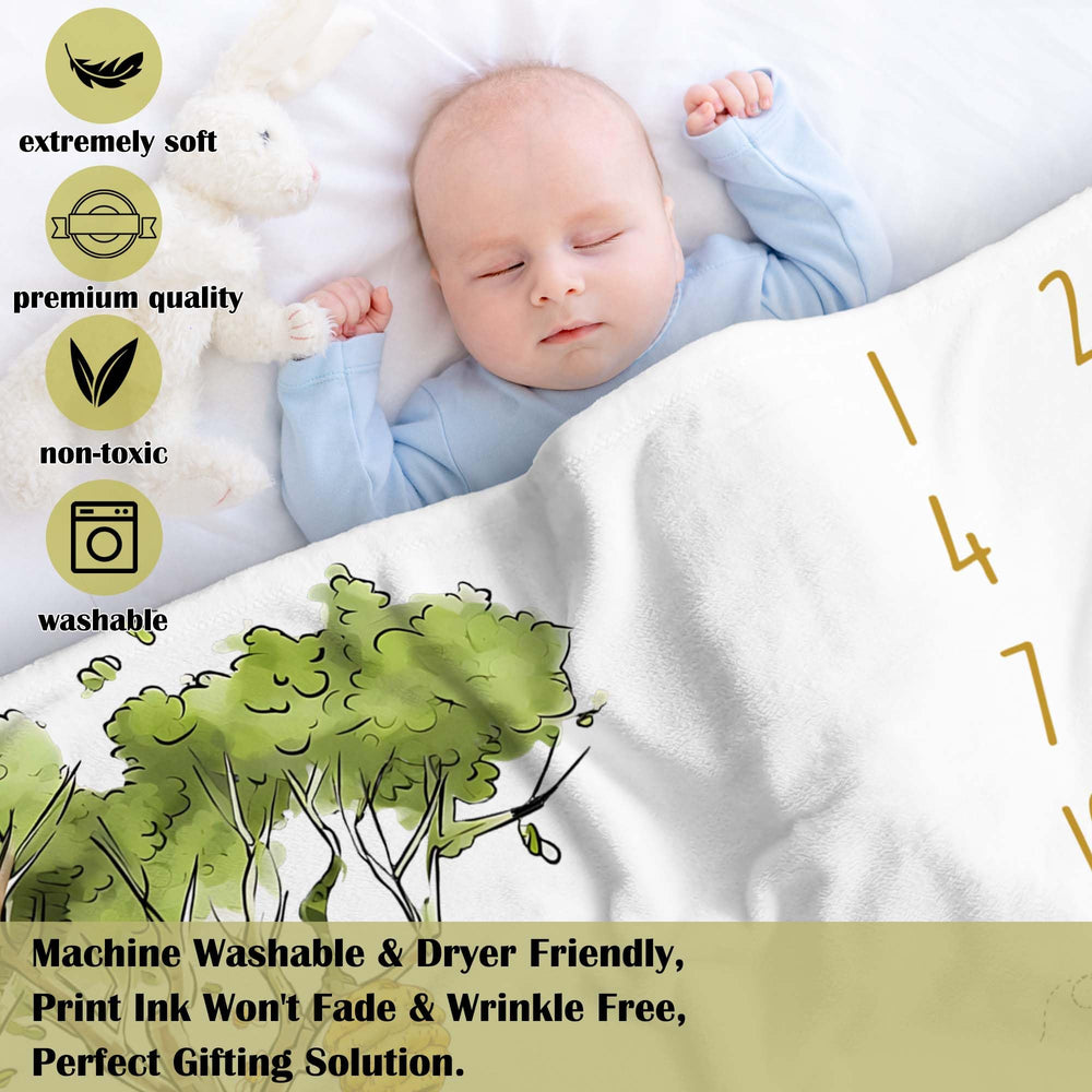 Bttwkco Classic Winnie milestone blanket photography background ideal for portraits.