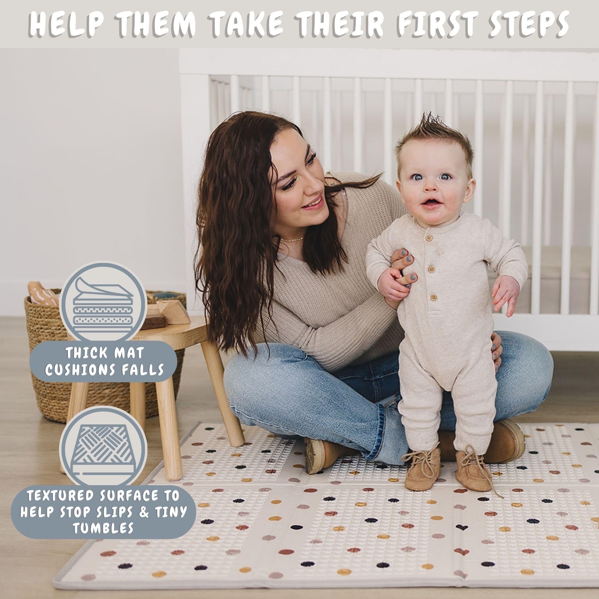 Bubba Bear baby play mat portable-fold design supports quick indoor and outdoor setup.