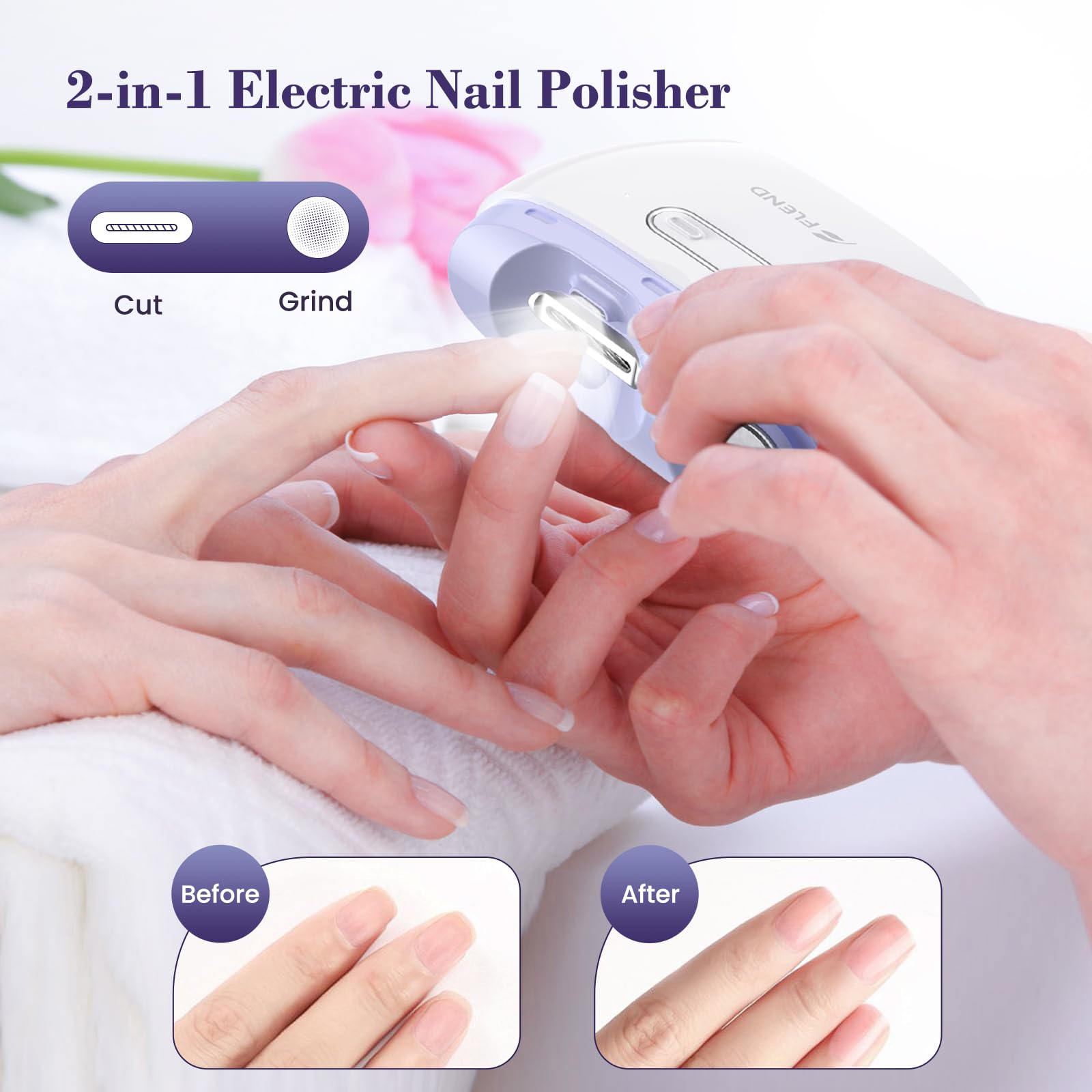 Bubbacare electric nail clipper LED light enables precise nighttime trimming.
