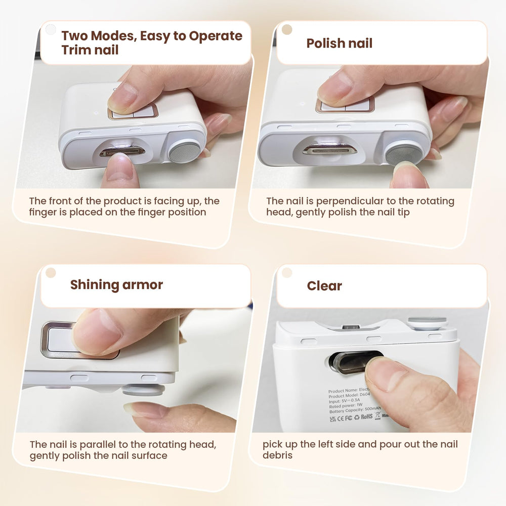 Bubbacare electric nail clipper night-use friendly for baby nails