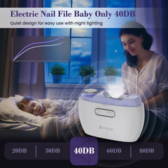 Bubbacare electric nail clipper with storage dust box keeps nails tidy.