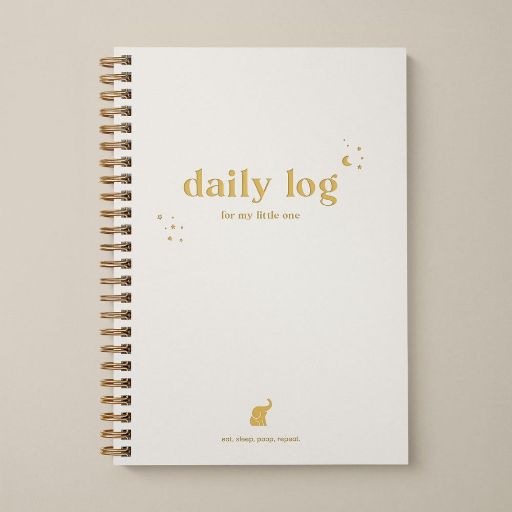 Bubbarino baby logbook cover in beige-gold with durable PU leather for daily use