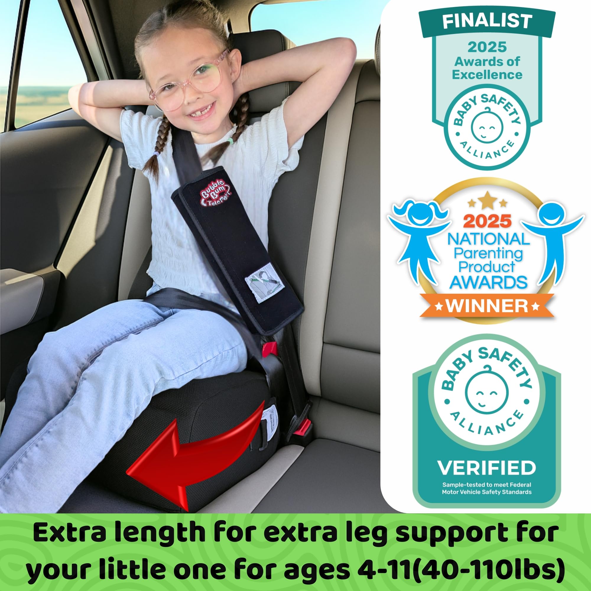 BubbleBum TelePort USA safety certification label signals trusted compliance.