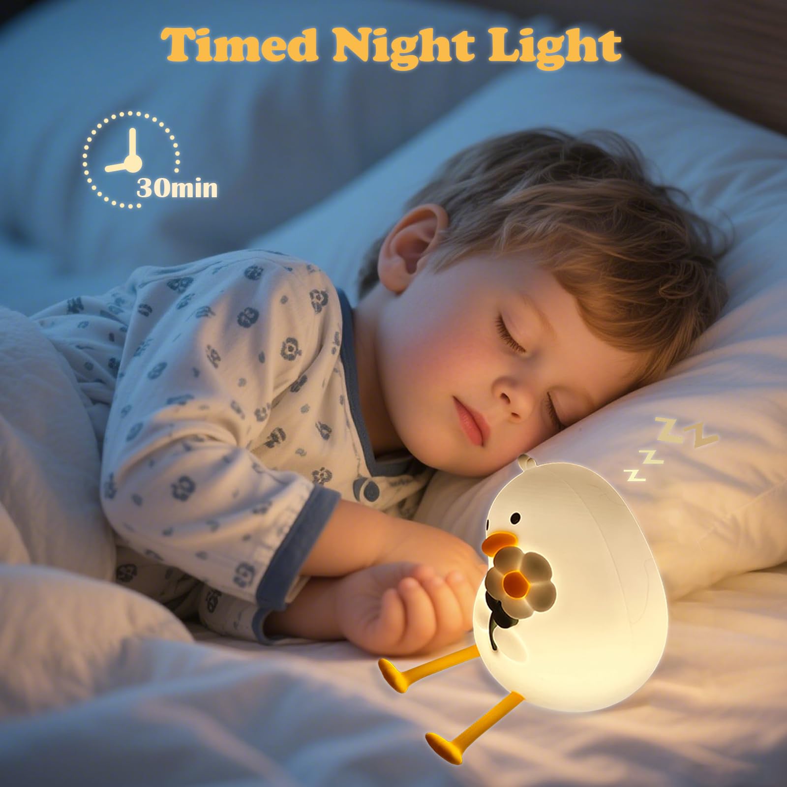 Bubbleimage night light 3-level dimmable: adjust brightness for any moment.