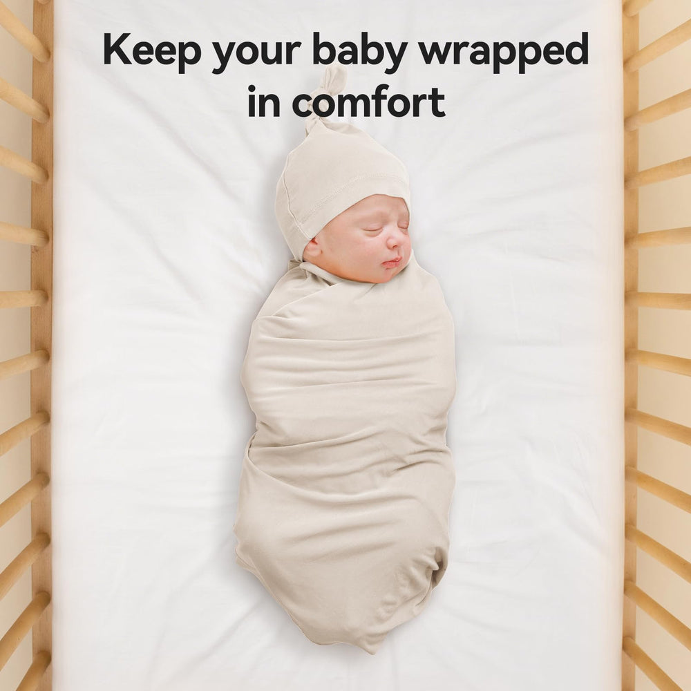 BubblePanda stretchy bamboo fabric closeup emphasizes breathable comfort during gentle swaddling.