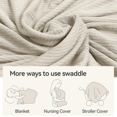 BubblePanda bamboo blanket used as nursing cover offers lightweight privacy and versatility.