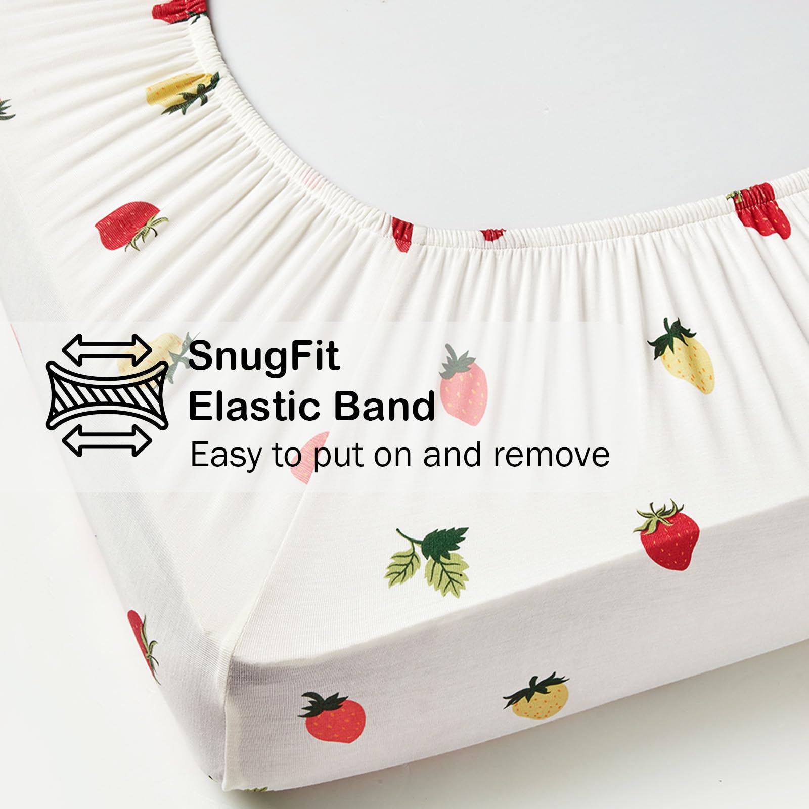 BubblePanda bamboo crib sheet 360-degree elastic keeps the sheet in place