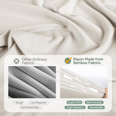 BubblePanda bamboo fabric closeup softness highlights breathable stretch for cozy swaddling.