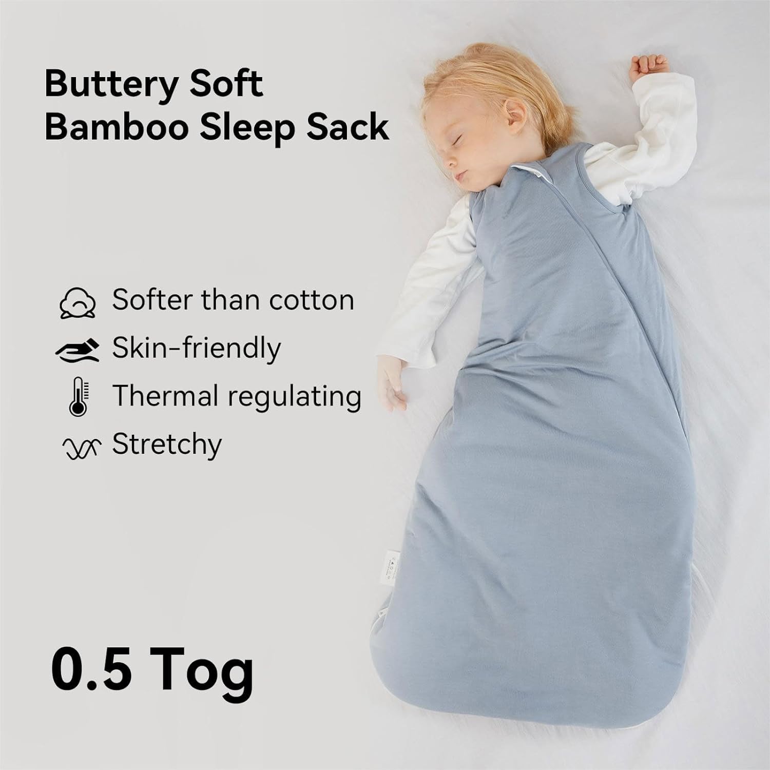 BubblePanda Bamboo Rayon breathable fabric helps regulate temperature during sleep.