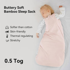 BubblePanda bamboo sleep sack 2-way zipper enables easy midnight diaper changes.