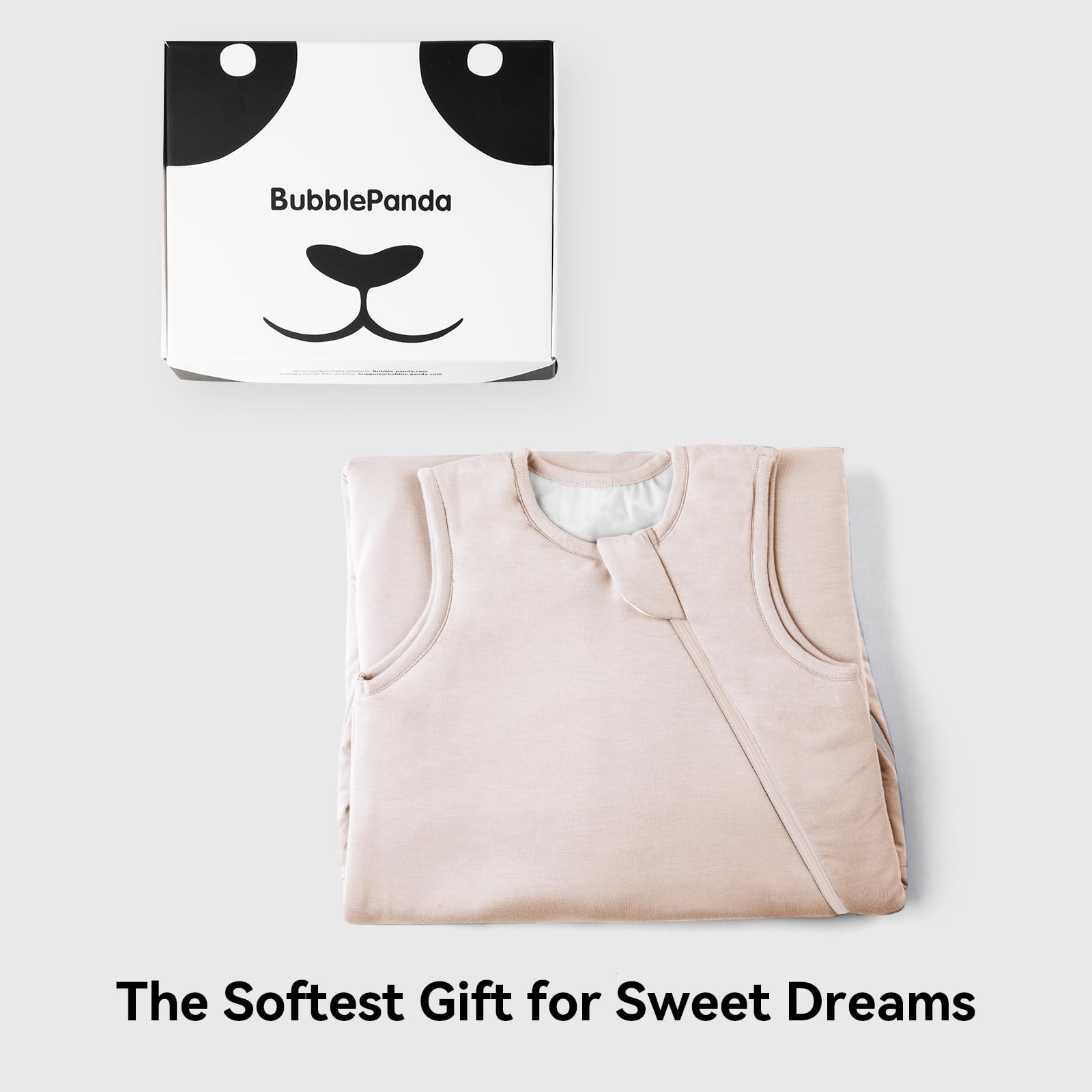 BubblePanda bamboo sleep sack machine-washable and durable for busy families.