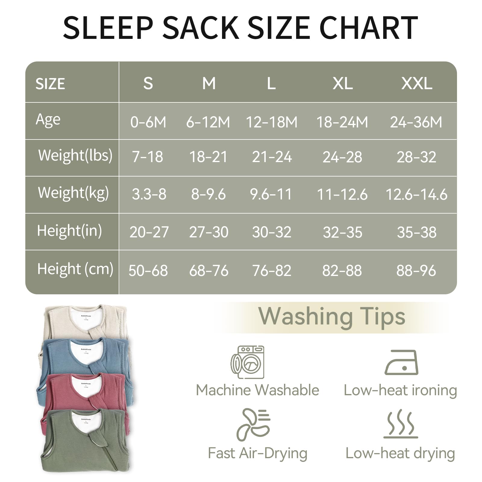 BubblePanda sleep sack safety features—face-protecting zipper guard and secure fit.