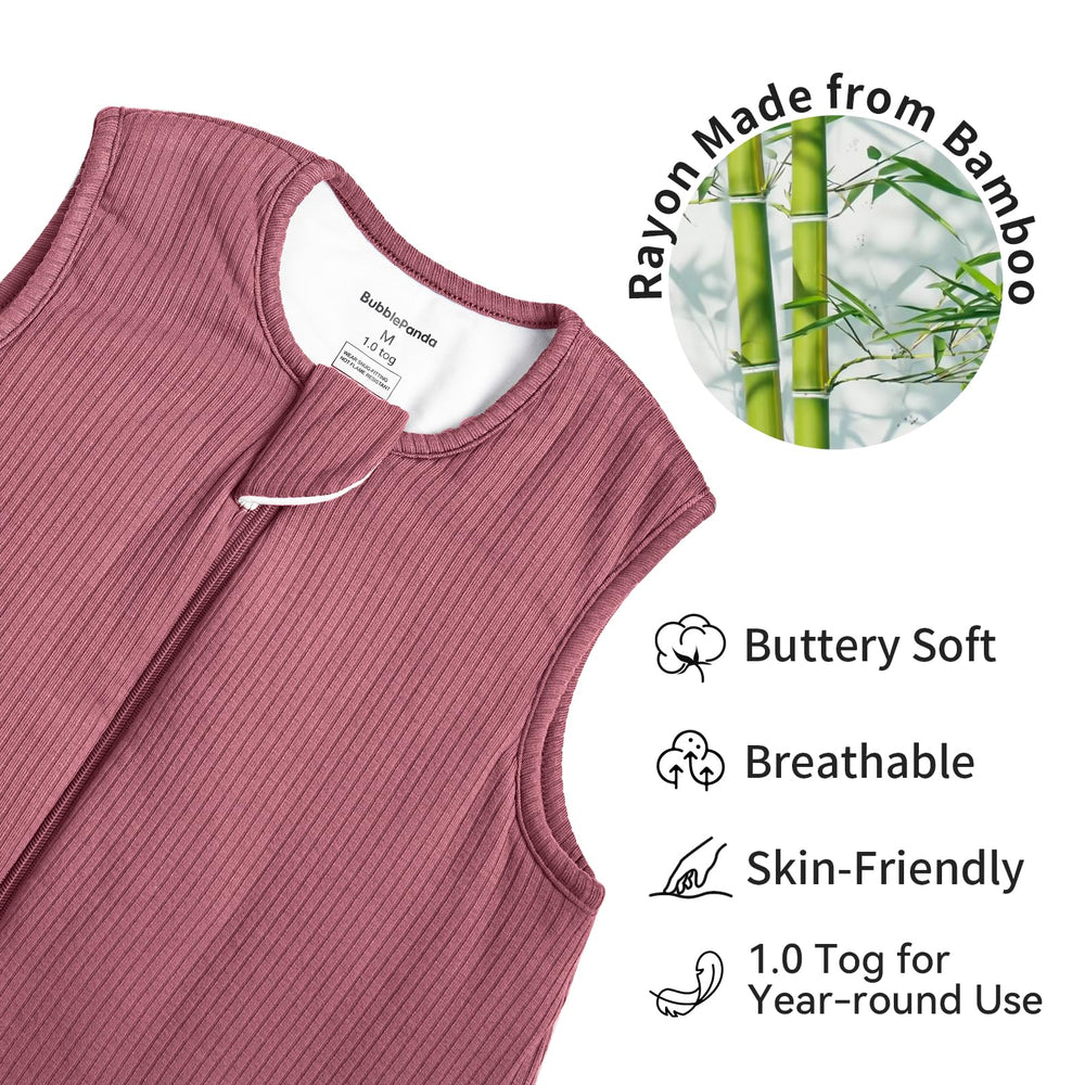 BubblePanda sleep sack side view—unrestricted movement for active toddlers.