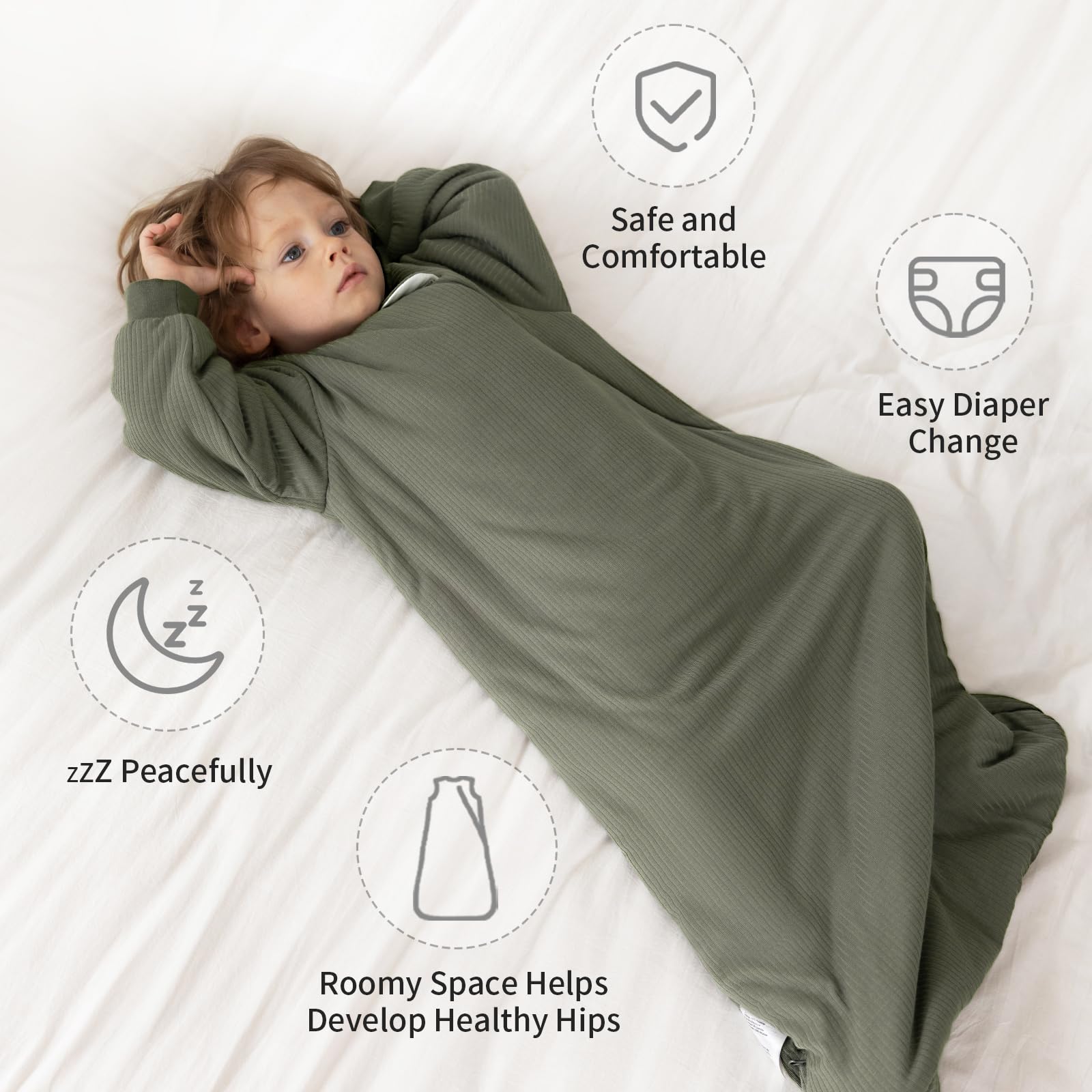 BubblePanda breathable bamboo fabric offers moisture-wicking comfort.