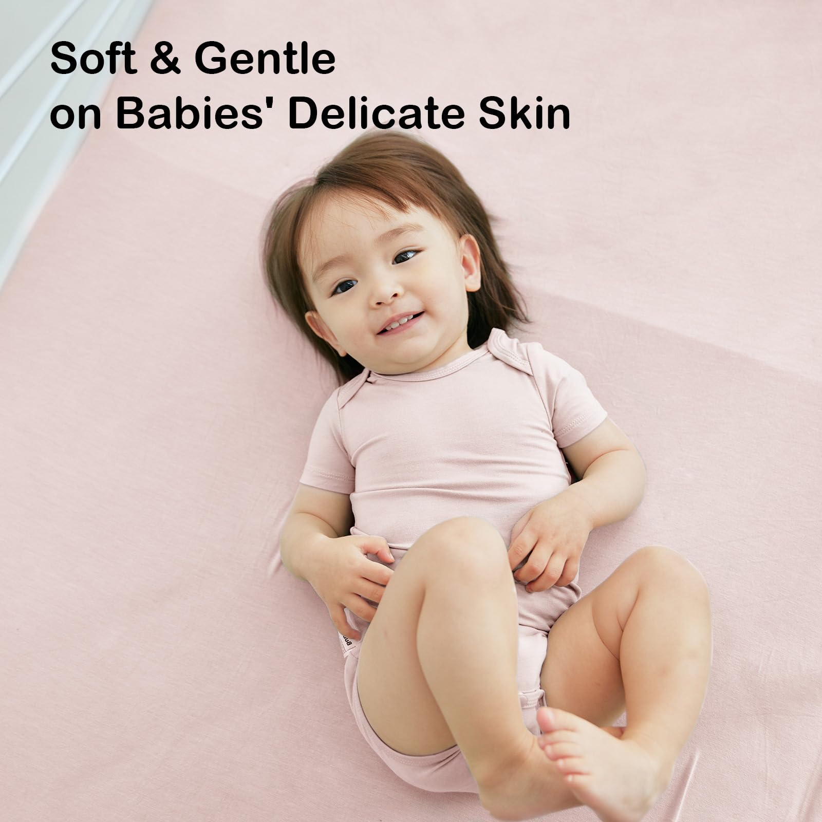 BubblePanda bamboo-rayon closeup emphasizes soft fabric and breathable comfort for baby skin