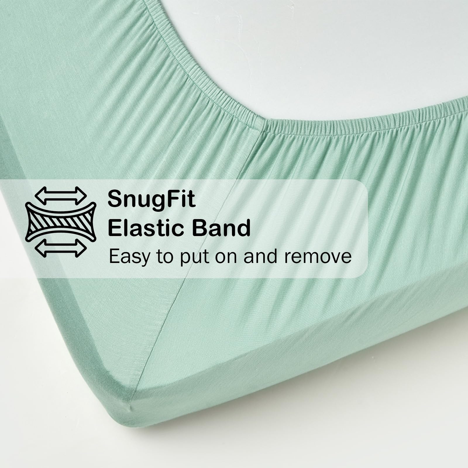 BubblePanda crib sheet neutral green design offers a unisex nursery styling option.