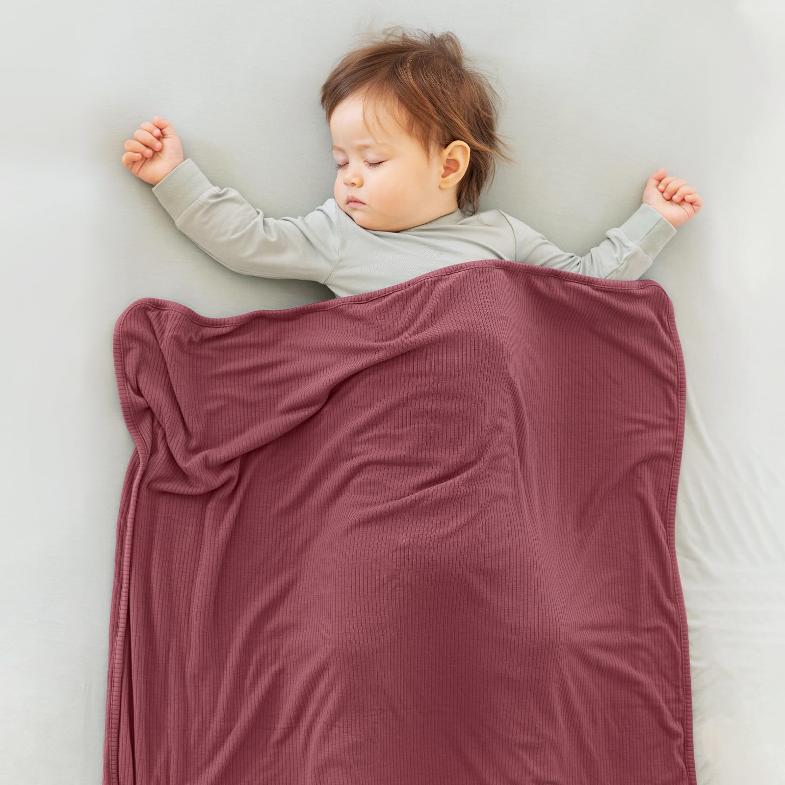 BubblePanda Dusty Rose blanket color ideal for nap time warmth