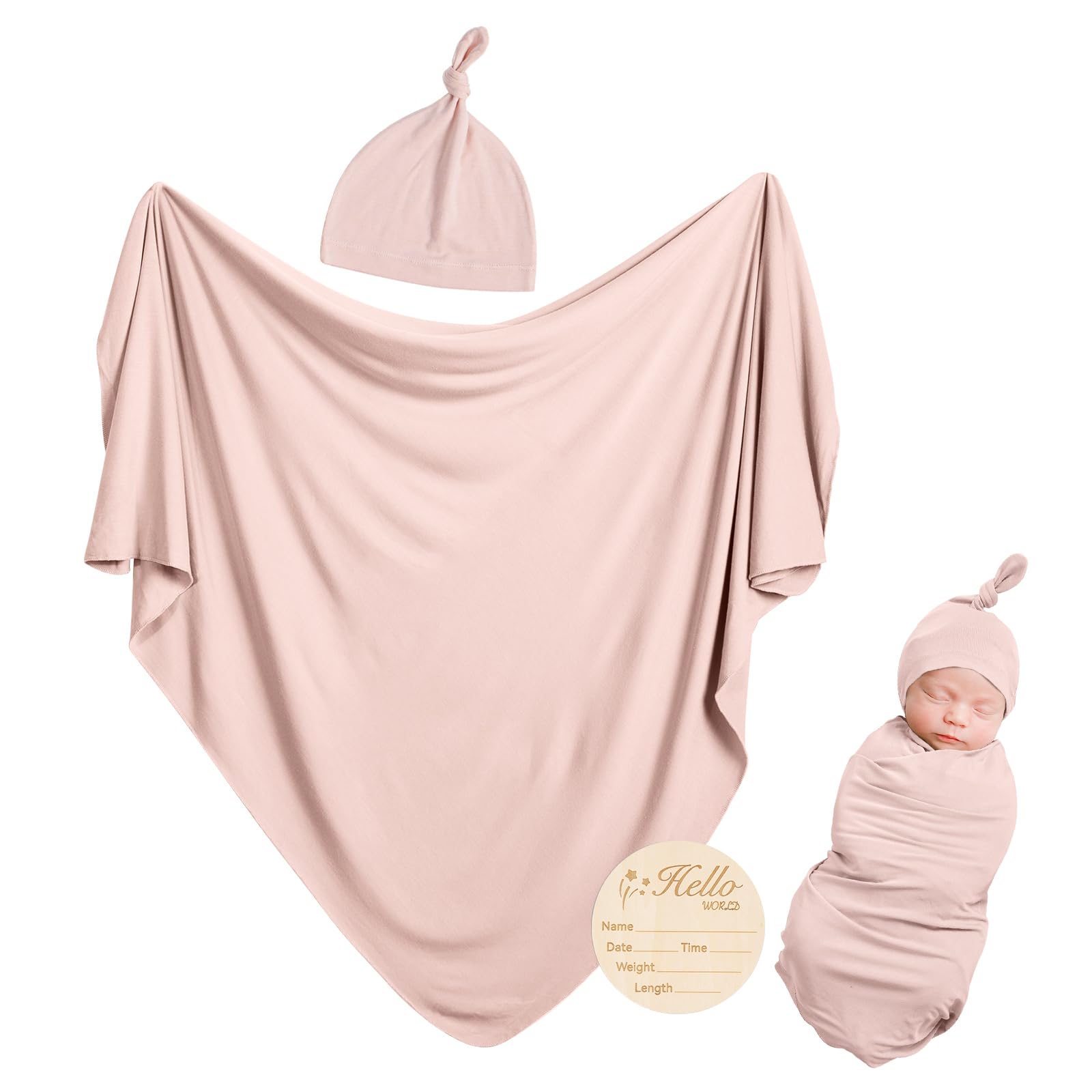 BubblePanda rayon bamboo swaddle blanket close-up showing plush fabric for newborn comfort