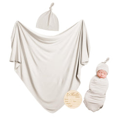 BubblePanda rayon swaddle bamboo softness showcases buttery comfort for sensitive newborn skin.