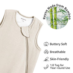 BubblePanda sleep sack 2-way zipper enables easy midnight diaper changes.