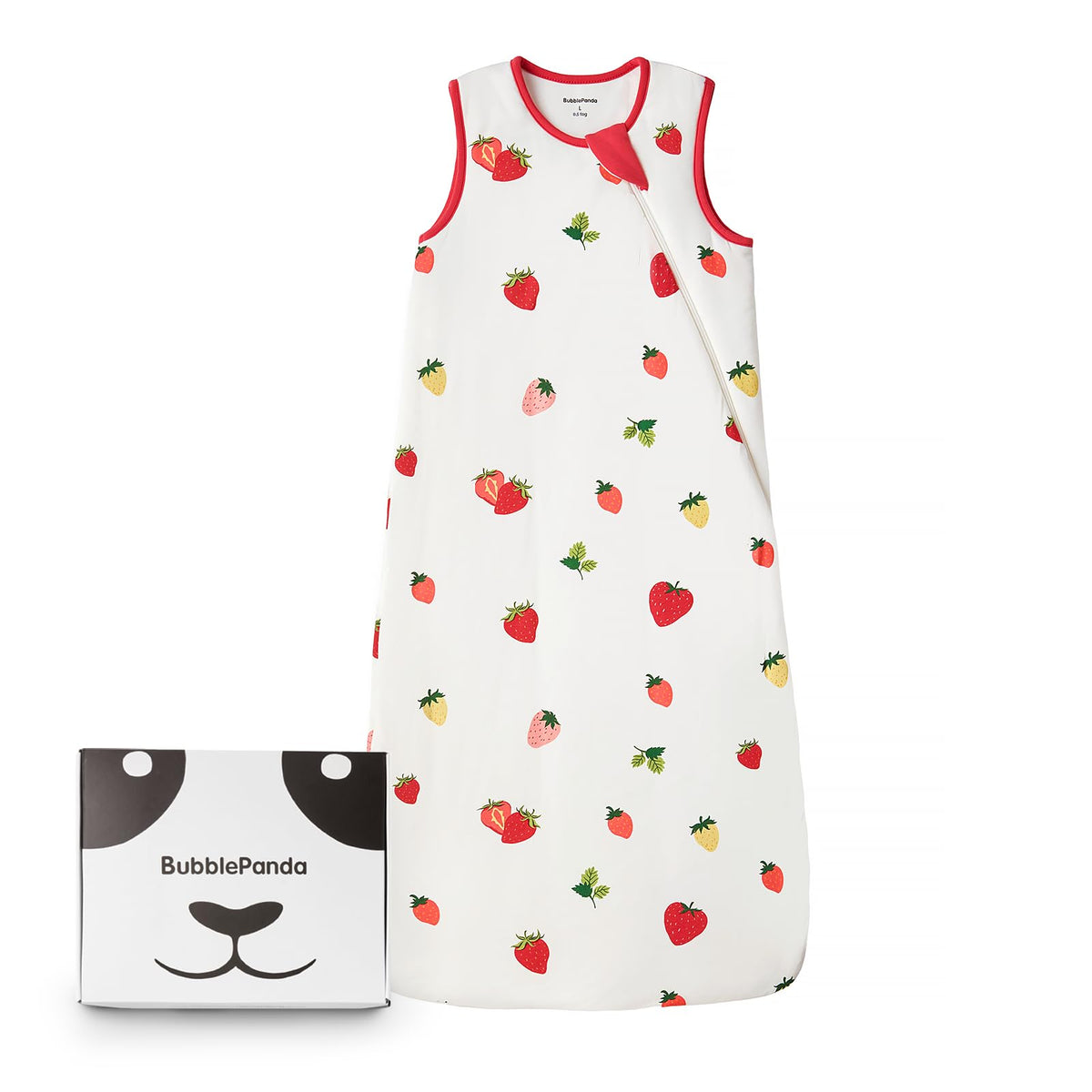 BubblePanda sleep sack bamboo fabric close-up showcases buttery softness and breathable texture for comfortable nights.