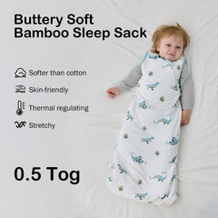 Okayinn BubblePanda sleep sack bamboo-rayon blend offers breathability and moisture absorption.