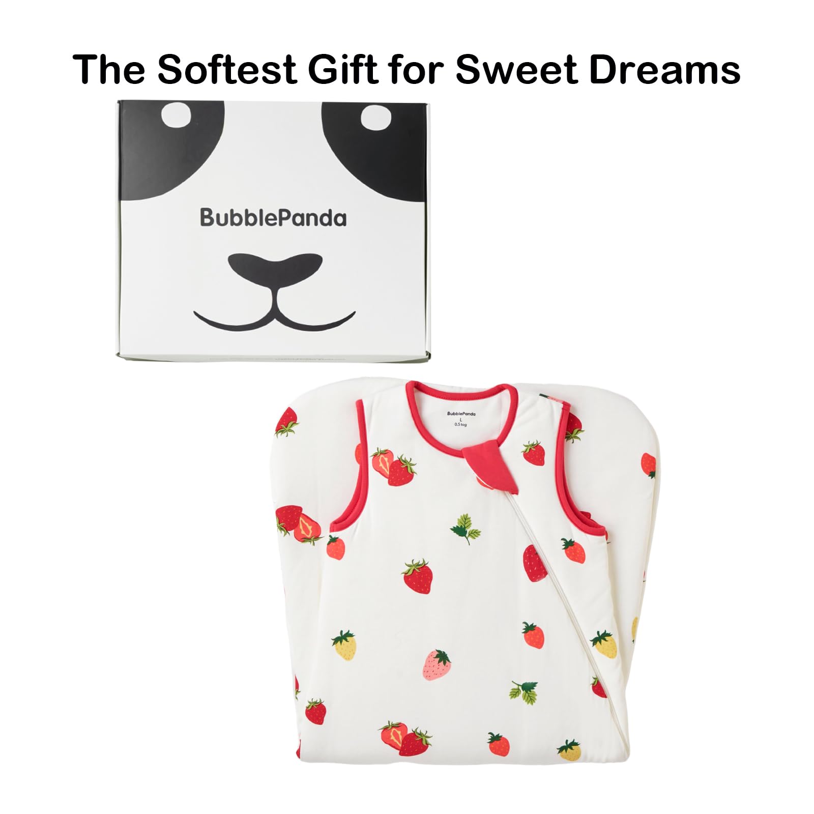 BubblePanda sleep sack bamboo fiber texture stays breathable and gentle on skin.