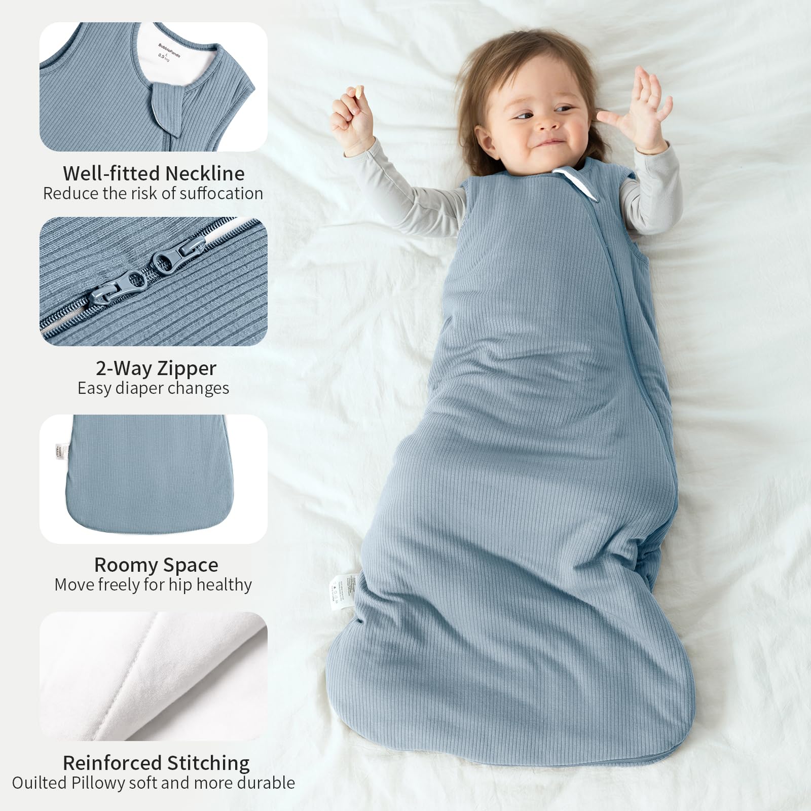 BubblePanda-sleep-sack-breathable-rayon: regulates temperature for comfort