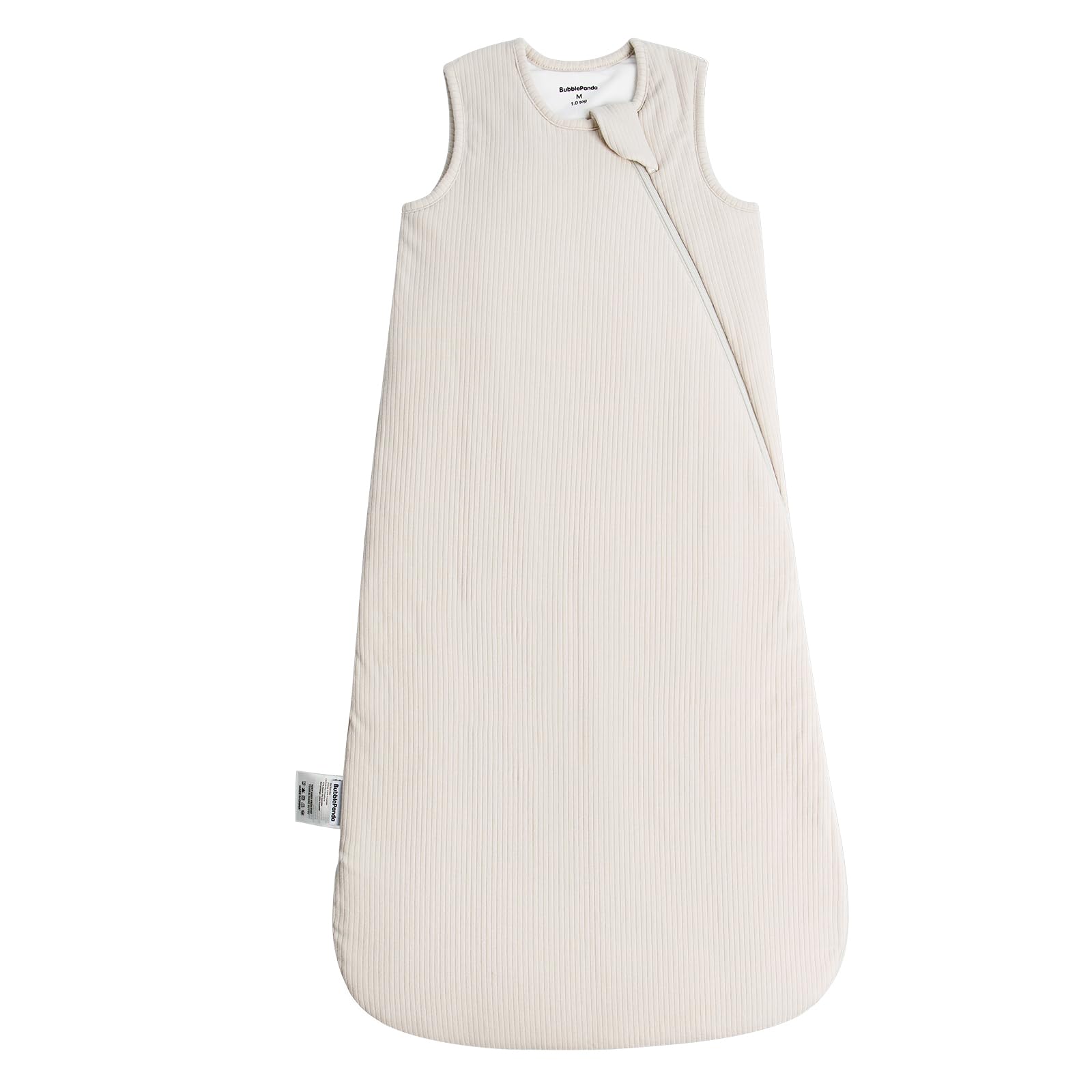 BubblePanda sleep sack front view shows breathable bamboo fabric for comfortable, dry nights.