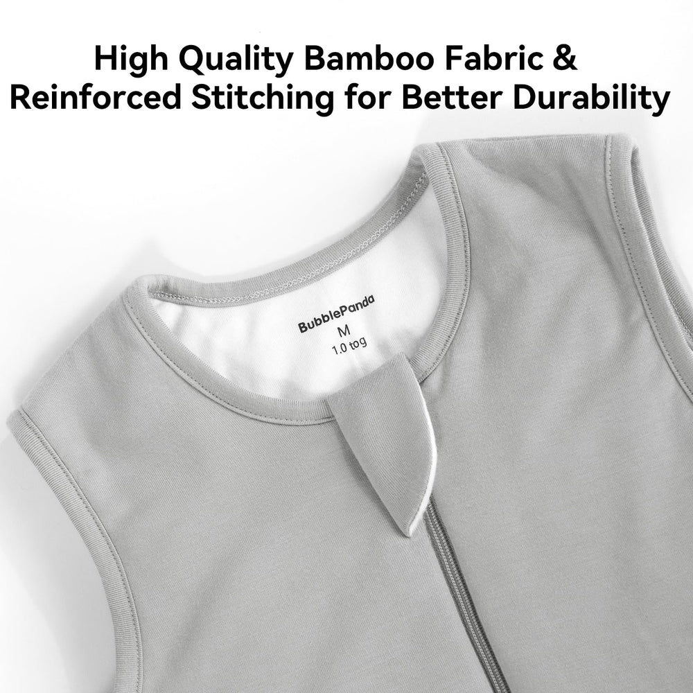 BubblePanda sleep sack has roomy leg area for frog-leg sleeping and growth