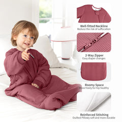 BubblePanda sleep sack neck safety design keeps baby comfortable.