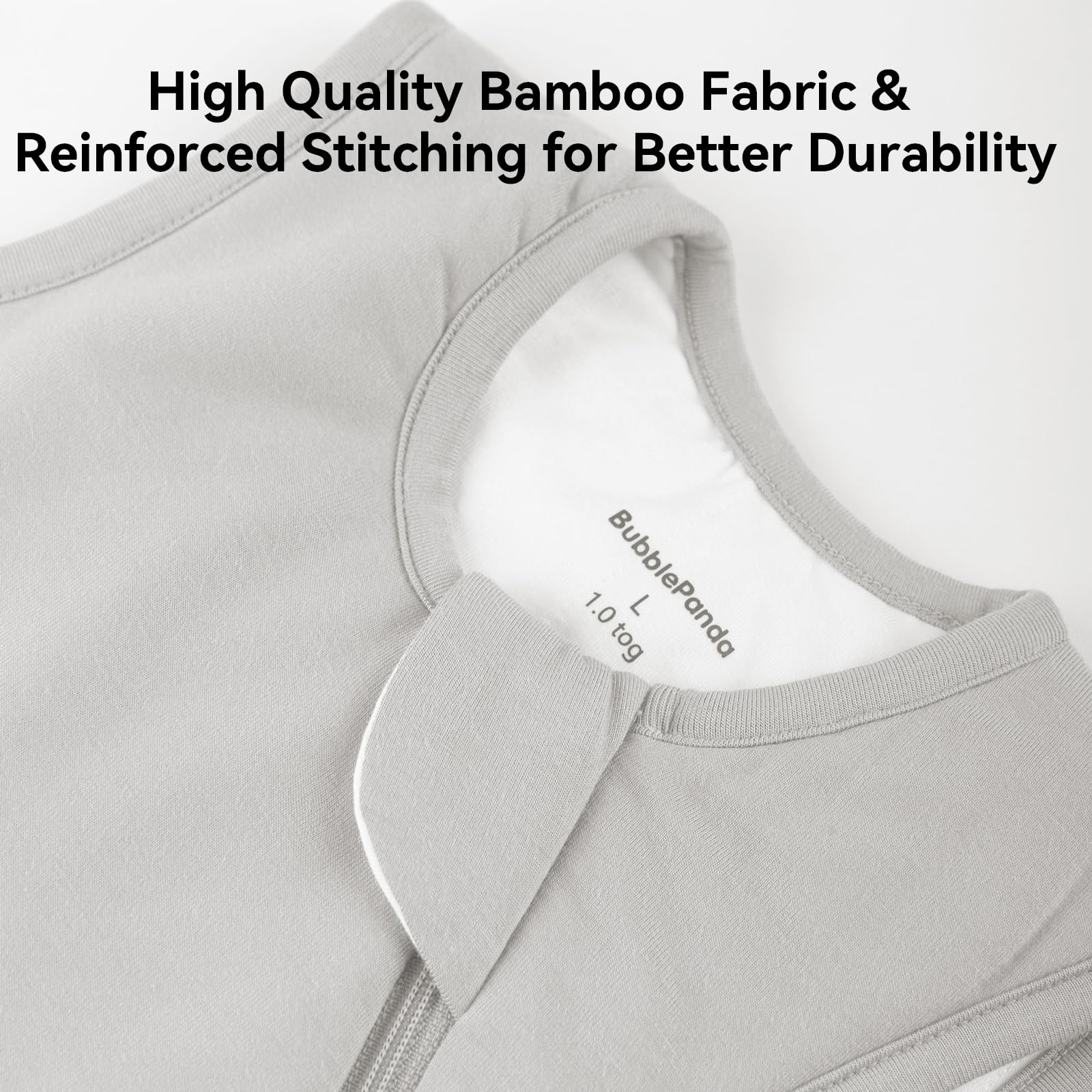 BubblePanda sleep sack neckline protection keeps baby safe and comfy