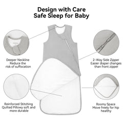 BubblePanda sleep sack safety-features protect baby's neck and face during sleep