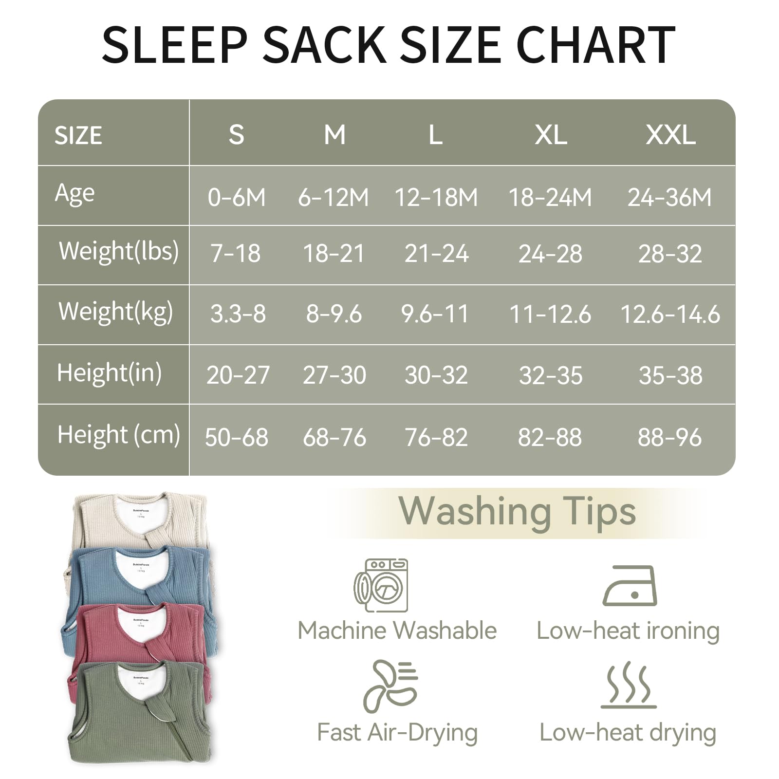 BubblePanda sleep sack safety-protector highlights zipper guard for gentle faces.