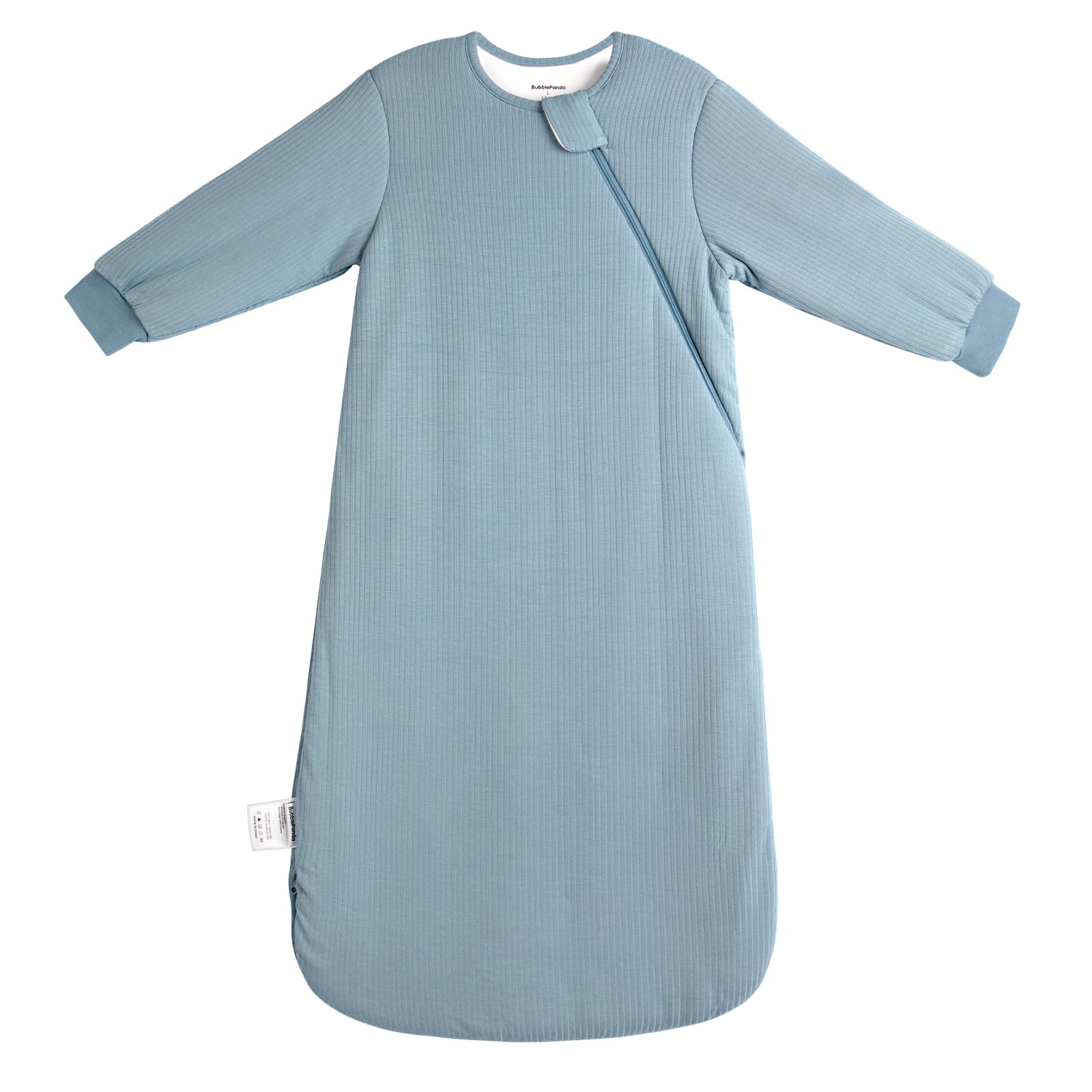 BubblePanda sleep sack soft fabric close-up highlights ultra-soft bamboo rayon for gentle baby skin.