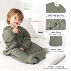 BubblePanda two-way-zipper enables easy midnight changes while ensuring a secure fit.