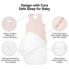 BubblePanda sleepsack with 2-way zipper enables easy mid-night diaper changes