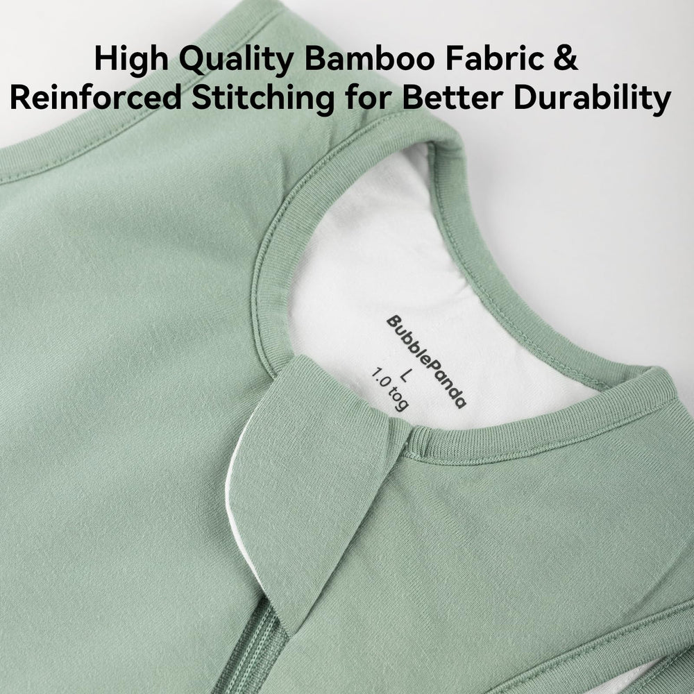 BubblePanda sleepsack breathable fabric wicks moisture for comfortable naps.