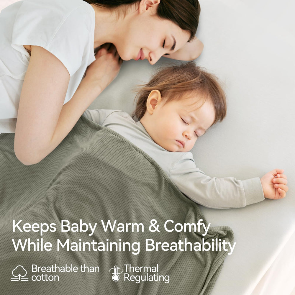 BubblePanda baby swaddle close-up showcases ultra-soft bamboo fabric