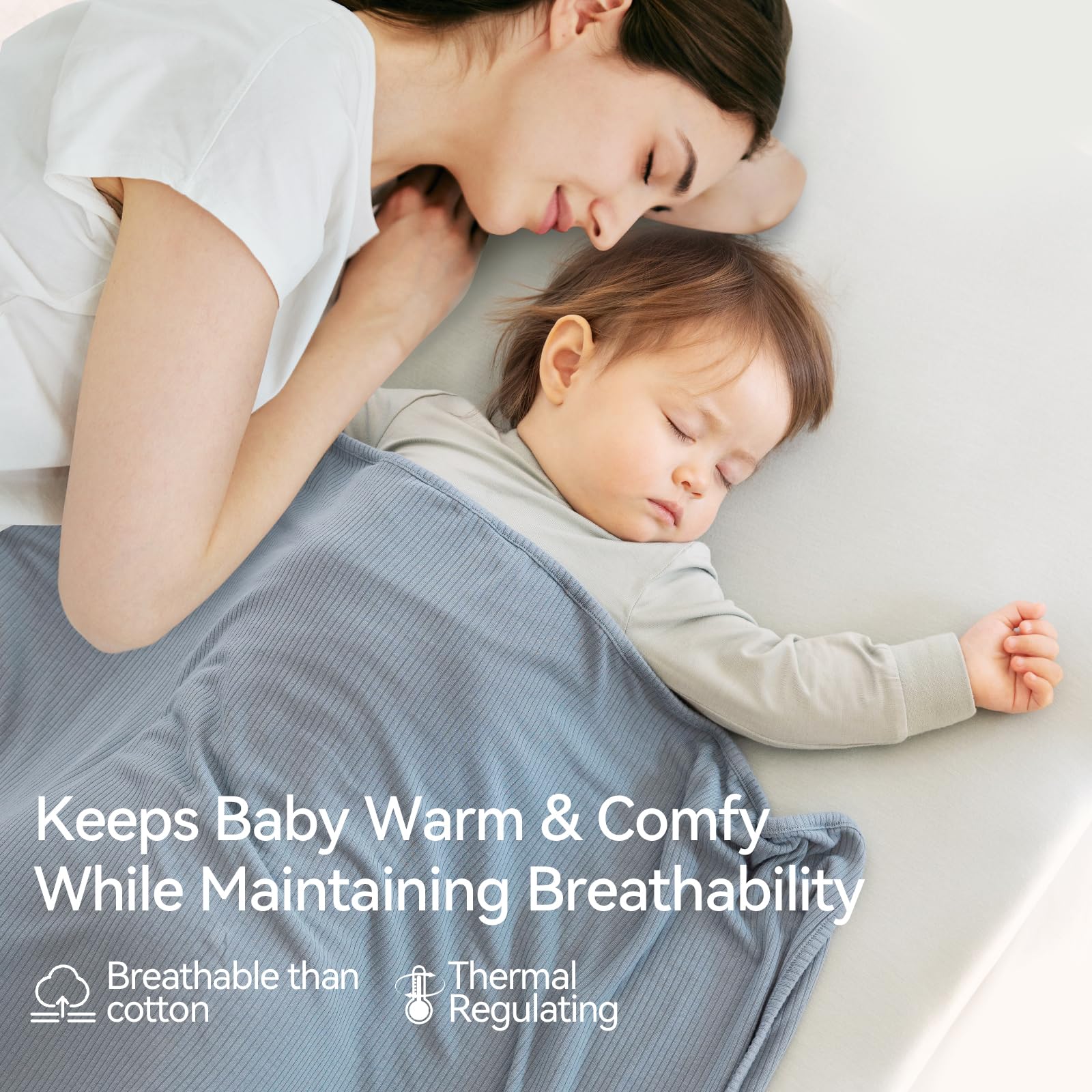 BubblePanda Ultra-Soft Bamboo Blanket nursing cover in action offers lightweight privacy and comfort.
