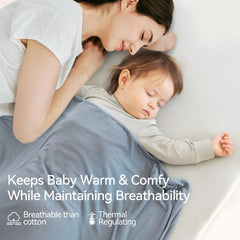 BubblePanda Ultra-Soft Bamboo Blanket nursing cover in action offers lightweight privacy and comfort.