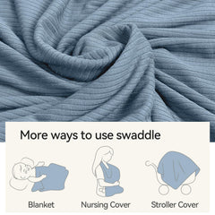 BubblePanda Ultra-Soft Bamboo Blanket on stroller provides breathable warmth during rides.