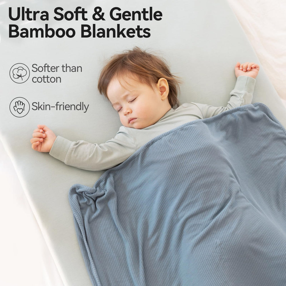 BubblePanda Ultra-Soft Bamboo Blanket swaddle use demonstrates snug wrap during nap times.
