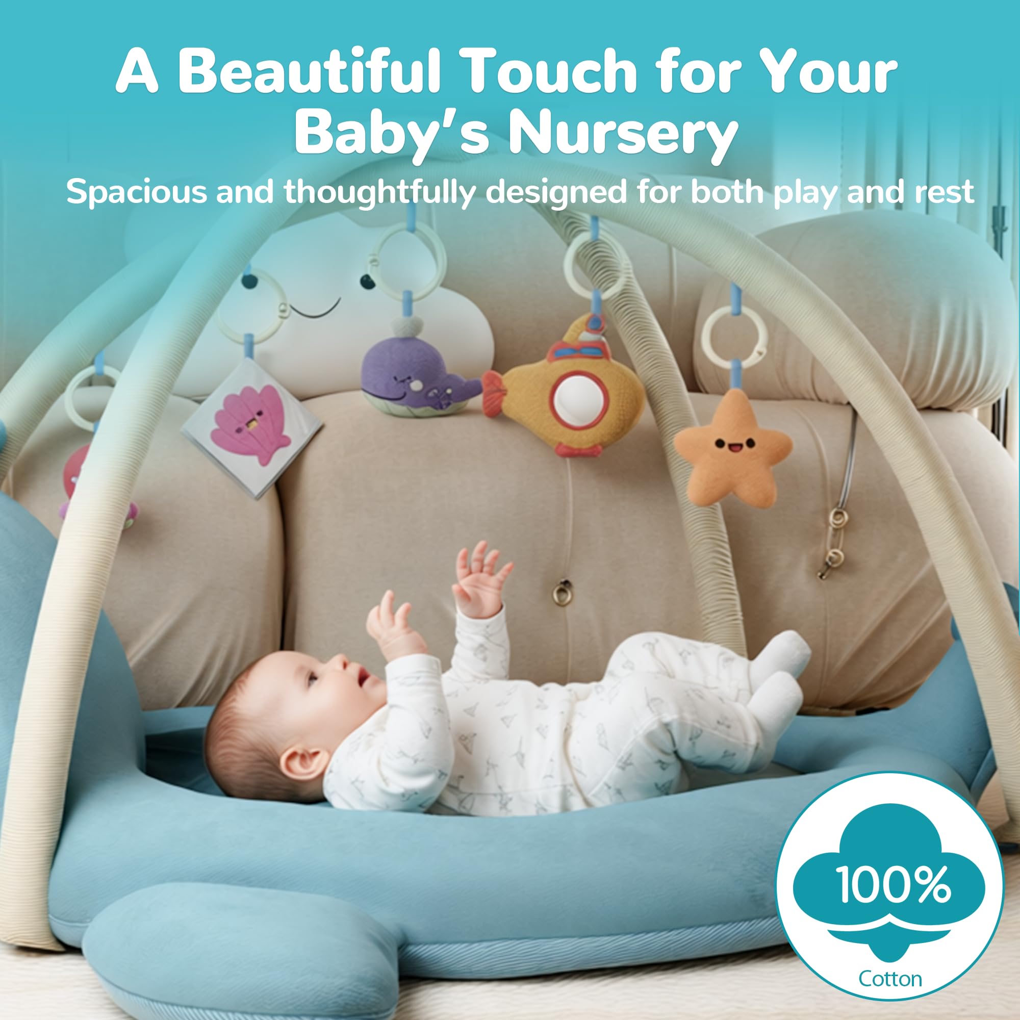 BubblinHome 100 percent cotton material keeps skin comfortable and breathable