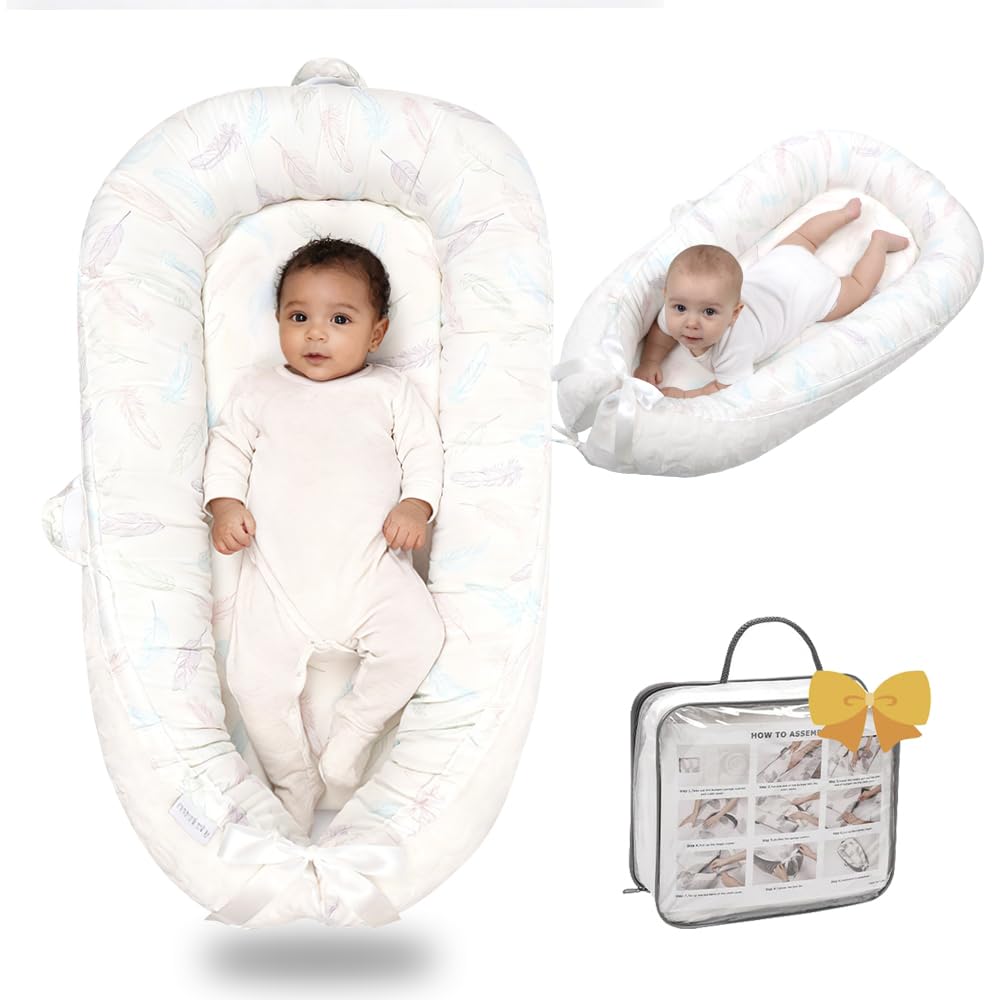 Bubbyhuts Baby Lounger breathable cotton cover for newborn comfort