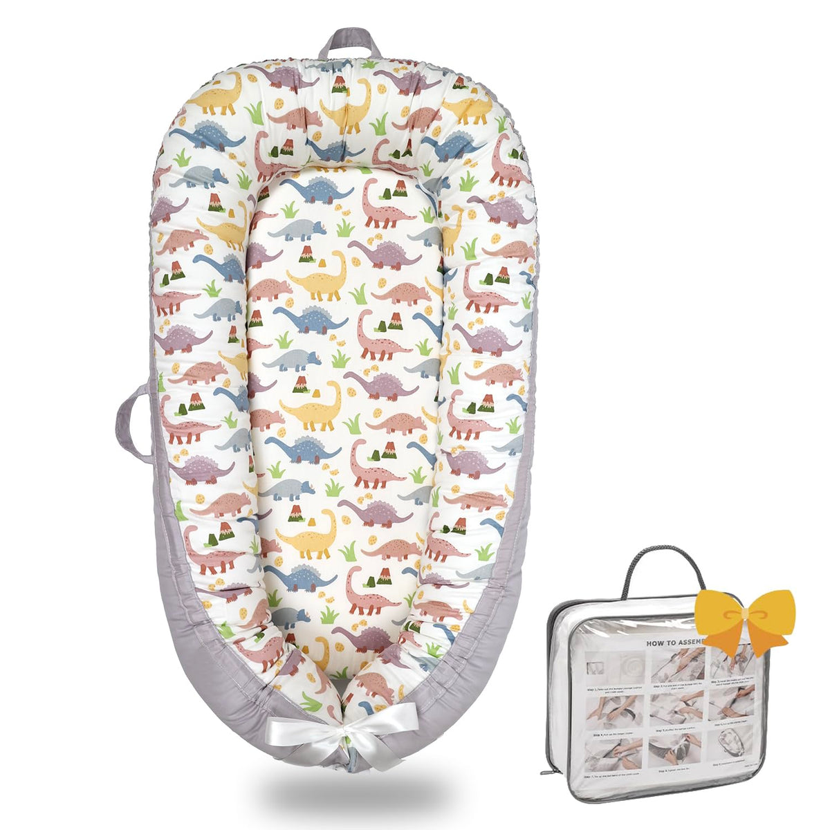 Bubbyhuts Baby Lounger breathable cotton cover keeps baby cool and comfy.