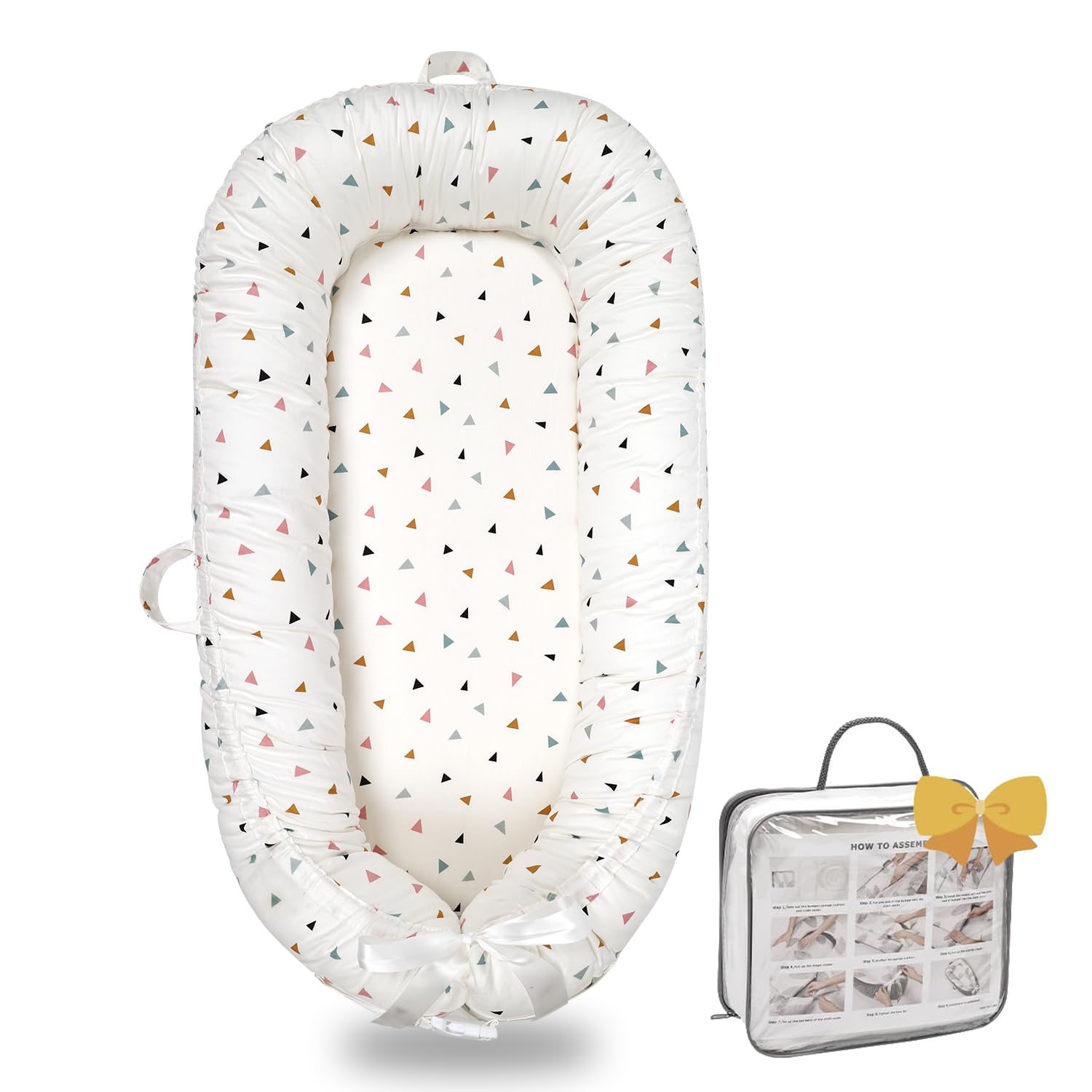 Bubbyhuts baby lounger in soft organic cotton for daytime comfort